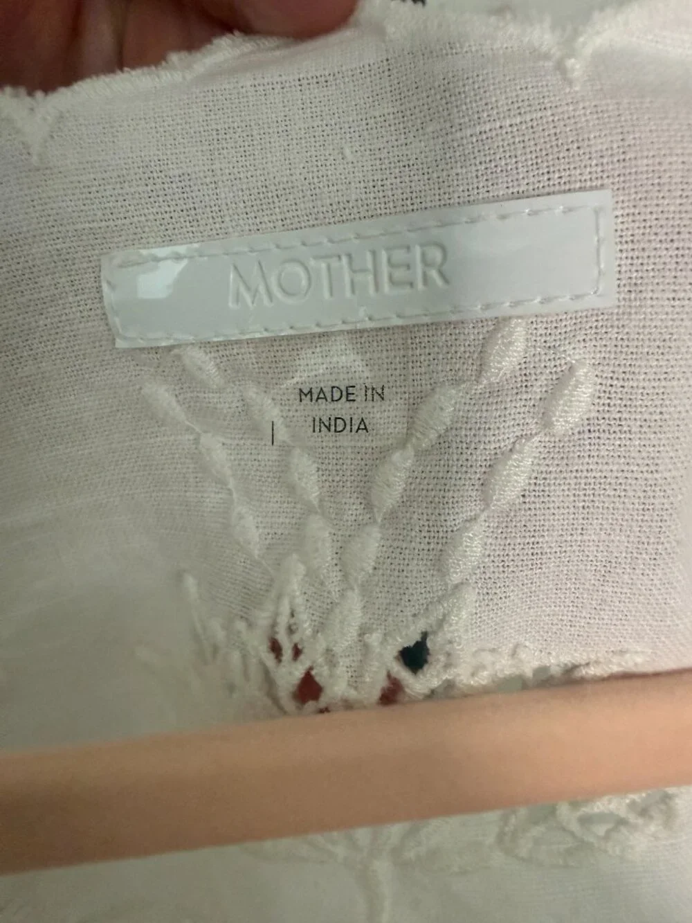MOTHER The Social Butterfly Eyelet Crop Top- S- Bright White MSRP MSRP $218 - Picture 7 of 13
